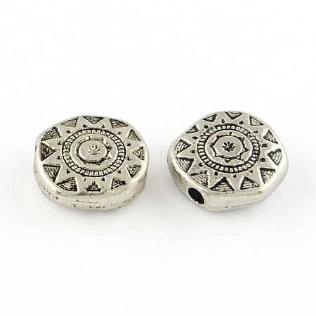 Tibetan Style Alloy Beads TIBEB-9528-AS-RS-1