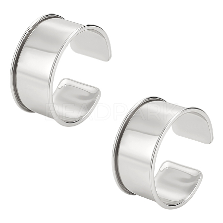 2Pcs Alloy Grooved Bangles FIND-UN0015-98B-1