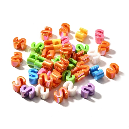 UV Plating Opaque Acrylic European Beads SACR-Z007-01S-1