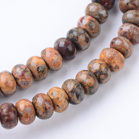 Natural Leopard Skin Jasper Bead Strands LS-G-R403-4x6-10-1