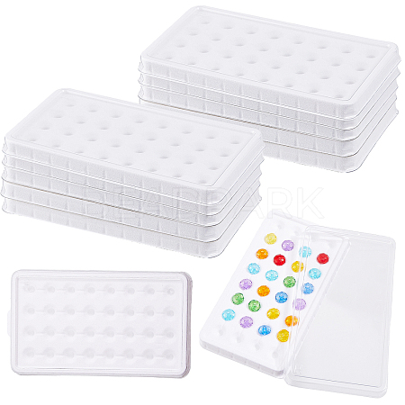 32-Hole Rectangle Plastic Loose Gems Storage Boxes FIND-WH0420-27B-1