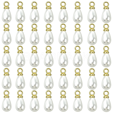 96Pcs ABS Plastic Imitation Pearl Pendants KY-SC0002-32G-1