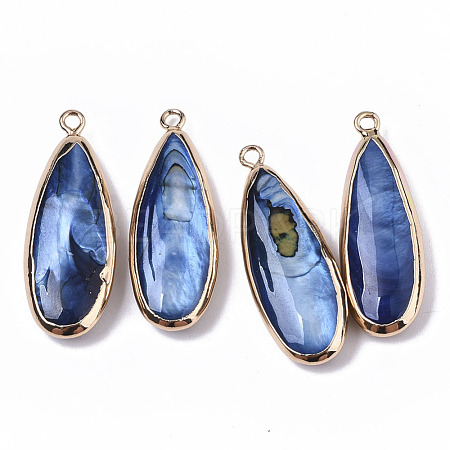 Natural Freshwater Shell Pendants X-SHEL-R047-03A-1