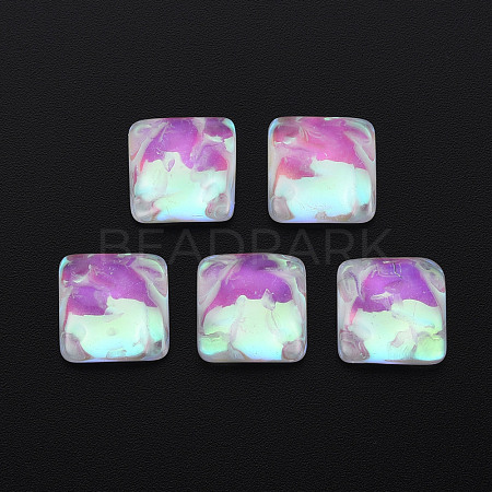 Translucent Electroplated Glass Cabochons EGLA-T026-003-1