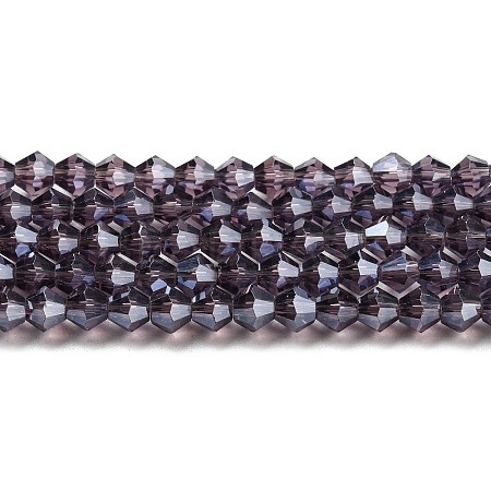 Transparent Electroplate Glass Beads Strands LS-EGLA-A039-T2mm-A04-1