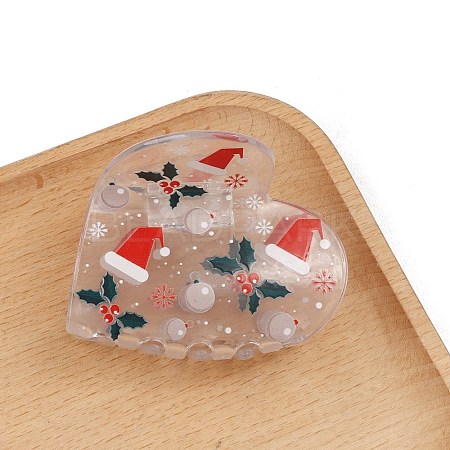 Christmas Theme PVC Claw Hair Clips PW-WGBF3A6-03-1