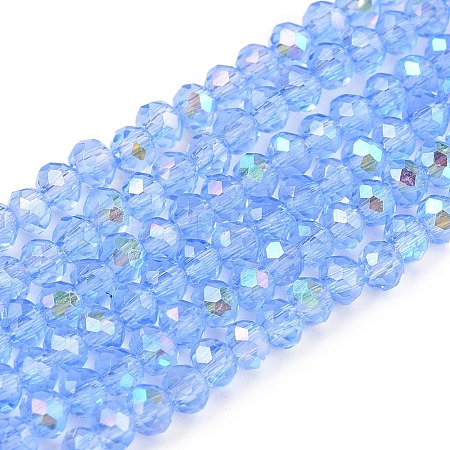 Electroplate Glass Beads Strands EGLA-A044-T1mm-L14-1