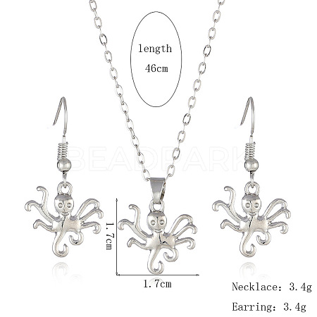 Alloy Pendant Necklaces & Dangle Earrings Sets FS-WGBC05C-09-1