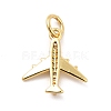 Rack Plating Brass Micro Pave Cubic Zirconia Charms X-KK-K270-39G-2