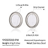 304 Stainless Steel Oval Stud Earrings HC0211-3-1