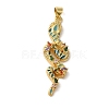 Brass Micro Pave Cubic Zirconia Pendant KK-R162-035G-1