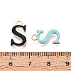Rack Plating Alloy Enamel Pendants ENAM-T024-53S-G-3