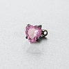 Stainless Steel Cubic Zirconia Heart Dermal Anchor Base/Top for Women Men WGF2D58-05-1