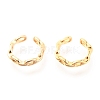 925 Sterling Silver Cuff Earrings EJEW-H124-05G-1