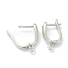 U Shape Brass Hoop Earring Findings with Latch Back Closure KK-J278-39P-2
