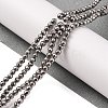 Electroplate Non-magnetic Synthetic Hematite Beads Strands G-J169B-3mm-07-5