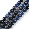 Natural Dumortierite Beads Strands G-G167-A06-6MM-1