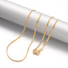 304 Stainless Steel Snake Chain Necklaces NJEW-F195-02A-G-2