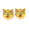 Tibetan Style Alloy Kitten Beads TIBEP-GC178-AG-NR-1