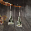 Print Alloy & Epoxy Leverback Earrings FS-WG26850-01-2