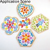Pearlized Plated Opaque Glass Cabochons PORC-S778-8x12-M-3