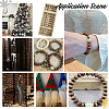 250Pcs 5 Styles Unfinished Wood Rondelle Beads WOOD-PH0002-95-6