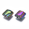 Rack Plating Rainbow Color Alloy Beads PALLOY-S180-359-2