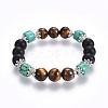 Natural & Synthetic Mixed Stone Beads Stretch Bracelets BJEW-JB04130-2