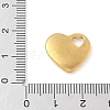 304 Stainless Steel Heart Pendants STAS-R162-01G-02-3