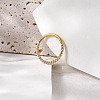 F136 Titanium Alloy Micro Pave Clear Cubic Zirconia Cartilage Earrings WG72C09-02-1-1
