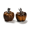 Natural Mixed Gemstone Pumpkin Charms G-K338-27P-2