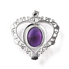 Natural Amethyst Pendants G-I322-04P-03-3