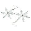 Christmas Snowflake Glass Dangle Earrings EJEW-TA00507-2