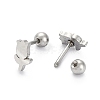 Tarnish Resistant 201 Stainless Steel Barbell Cartilage Earrings EJEW-R147-39-3