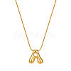304 Stainless Steel Alphabet Pendant Necklaces for Men and Women GP1122-1-1