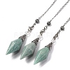 Natural Amazonite Rhombus Faceted Poined Dowsing Pendulums G-Q184-05I-AS-1