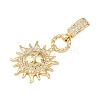 Brass Micro Pave Cubic Zirconia Pendants KK-H518-01A-G-2