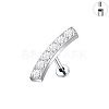 G23 Titanium Micro Pave Clear Cubic Zirconia Cartilage Earrings WG0DE3D-26-1