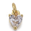 Brass Micro Pave Cubic Zirconia Charms X-KK-P192-08-G01-1