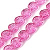 Baking Paint Transparent Glass Beads Strands GL-CBA2ED2-04I-1