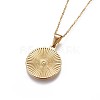 304 Stainless Steel Pendant Necklaces NJEW-P244-02G-4
