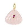 Natural Rose Quartz Carved Pendants G-G330-02G-06-1