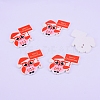 Holiday Button WOOD-WH0104-15-2
