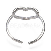Non-Tarnish 304 Stainless Steel Hollow Heart Cuff Rings LS-RJEW-N038-122P-4