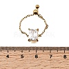 304 Stainless Steel Pave Cubic Zirconia Adjustable Chain Rings RJEW-P189-01E-G-3