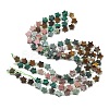 5 Styles Synthetic Malachite & Natural Rhodonite & HuBei Turquoise & Tiger Eye & Indian Agate Beads Strands G-D095-A07-3
