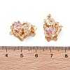 Brass Glass Box Clasps KK-B125-01G-02-3