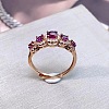 Flat Round Natural Garnet Finger Rings FS-WG33969-01-2
