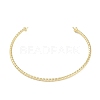 Brass Textured Open Cuff Bangle Making KK-U020-21B-G-1