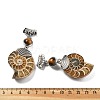 Natural Tiger Eye Fossil Snail Pendants G-F062-13-2